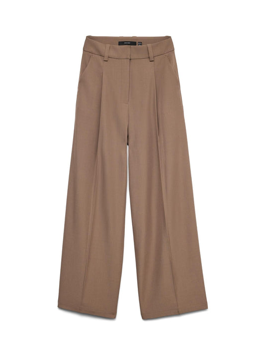 Vero Moda Pantaloni Donna Alessia A Vita Alta Pine Bark