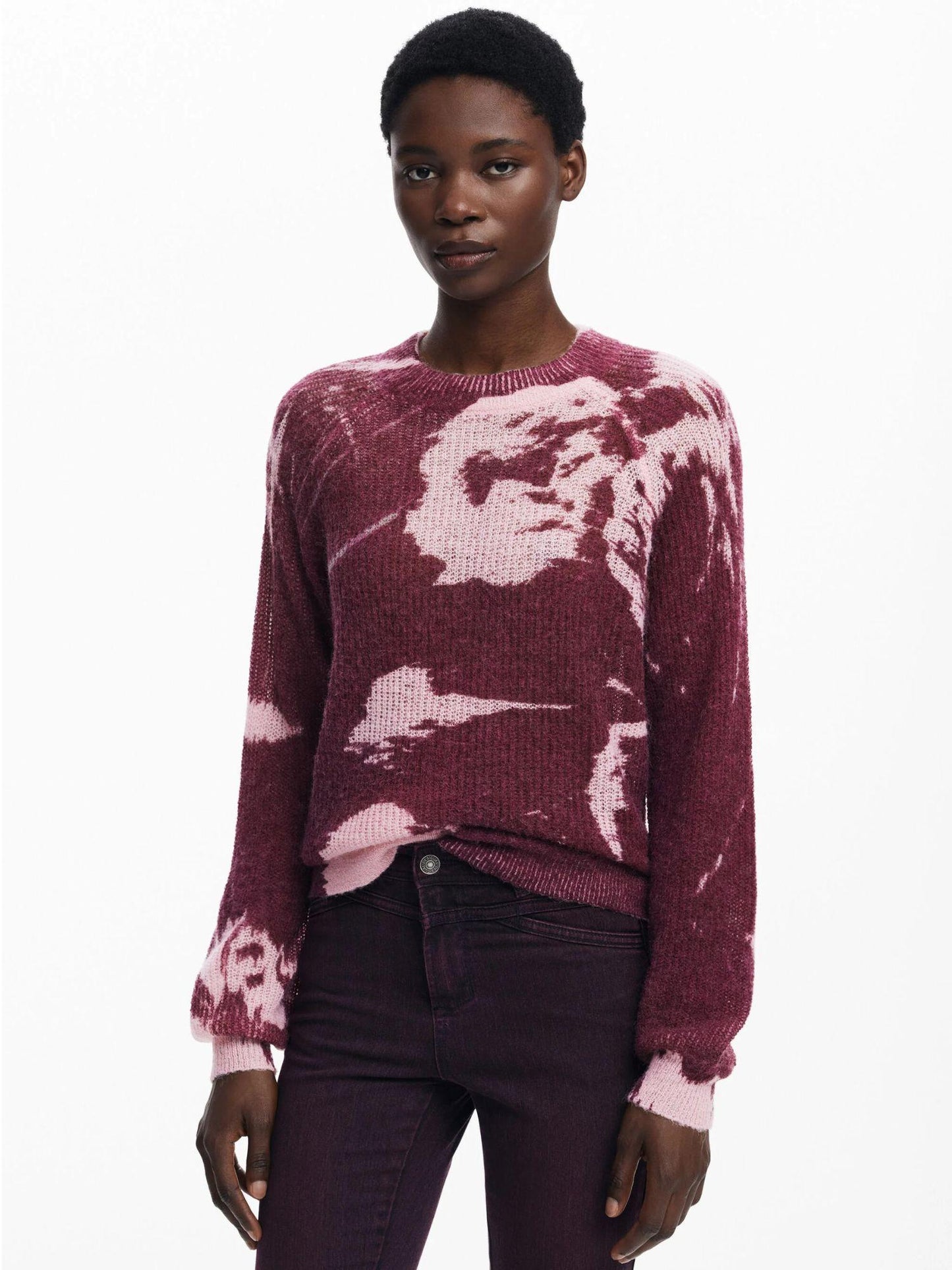 Desigual Maglione texture Arty Donna Rosso