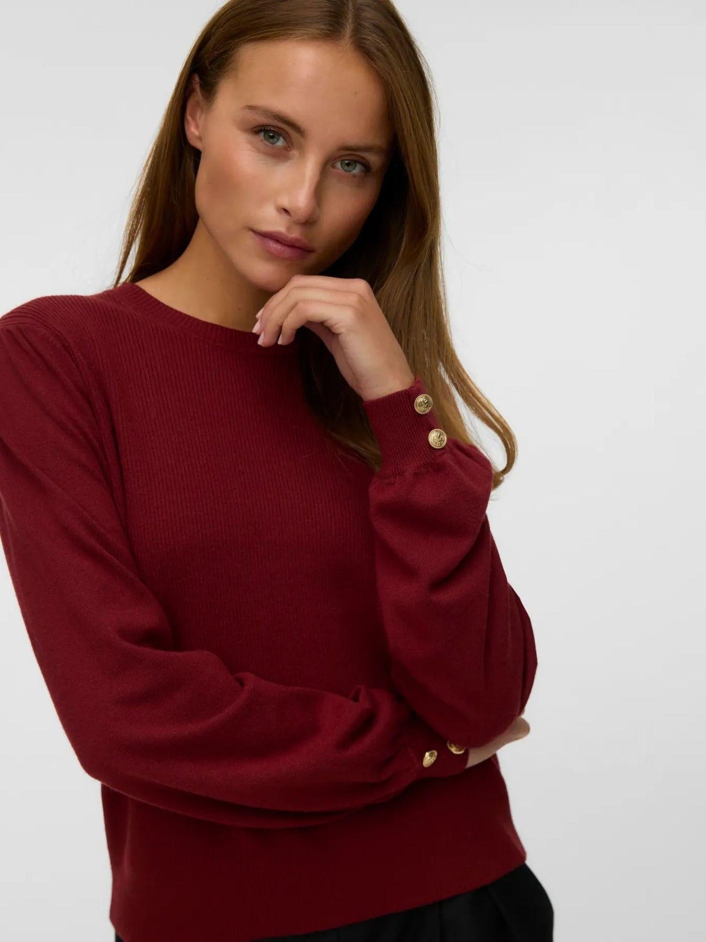 Vero Moda Maglione Donna Hollykaris Rosso Syrah