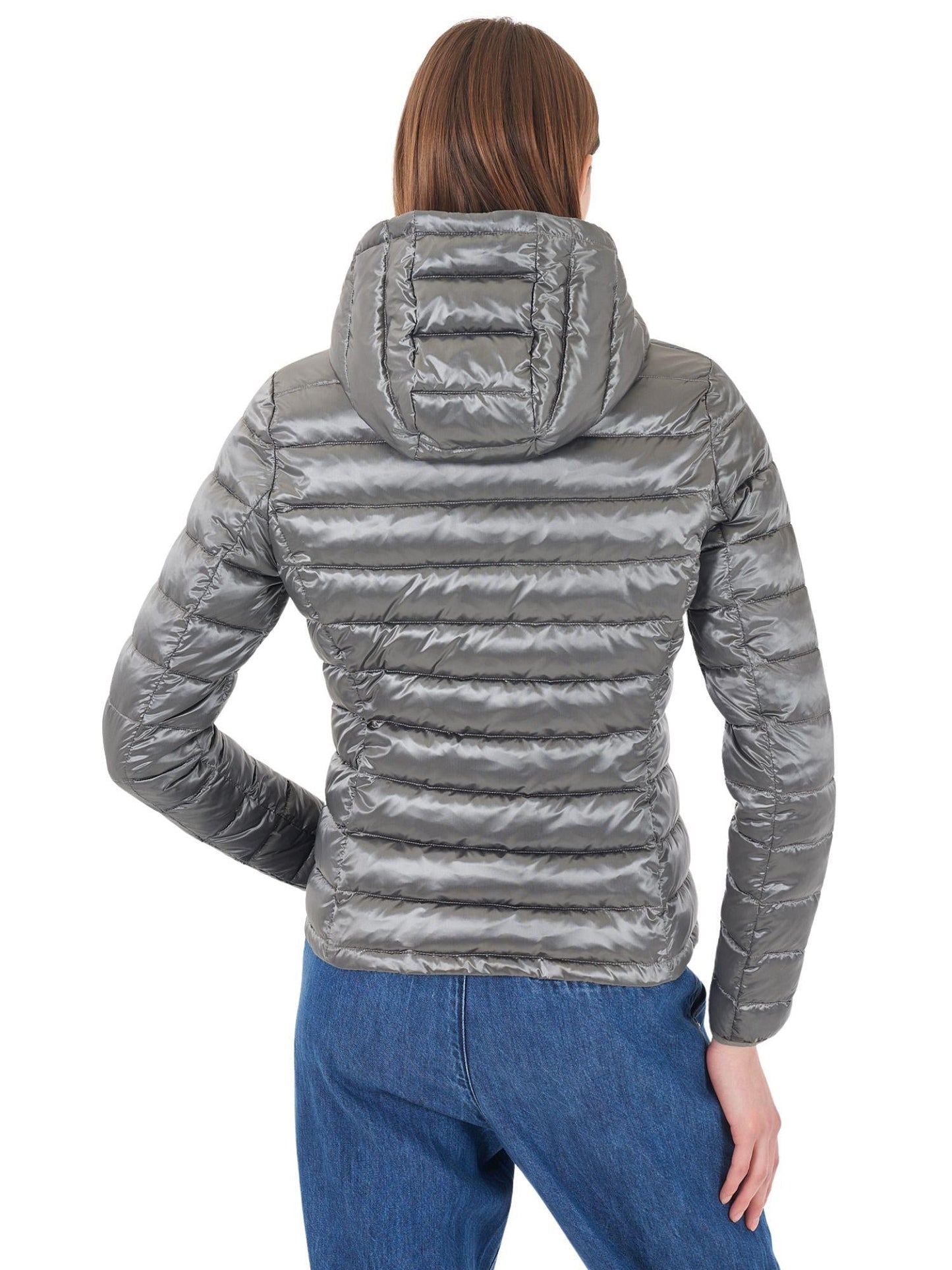 Yes Zee Parka Donna con Giubbino Trapuntato Interno Grigio