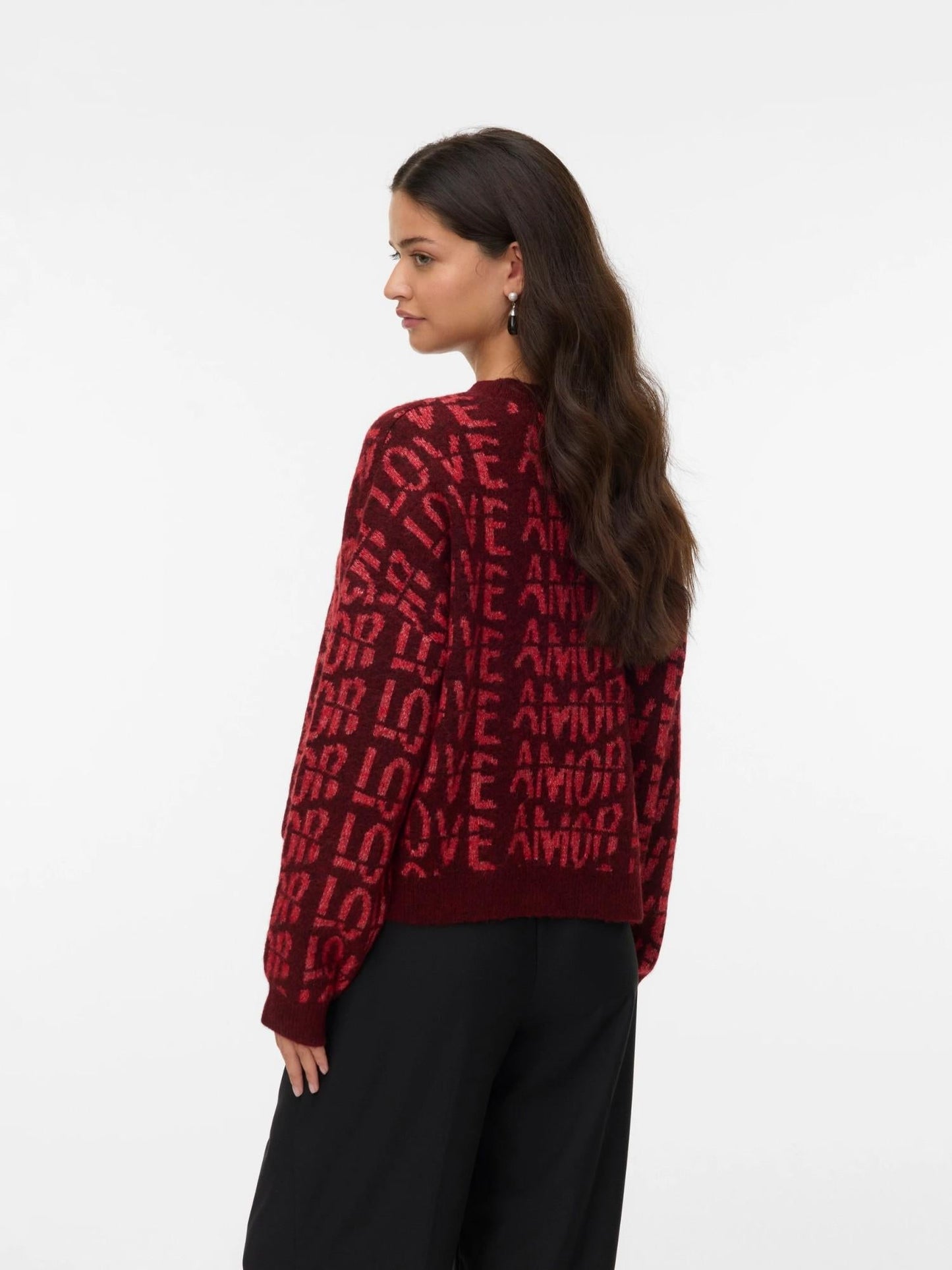 Vero Moda Maglione Donna Love Rosso Syrah