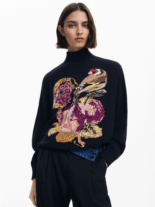 Desigual Maglione disegnato da Mr. Christian Lacroix Donna Nero