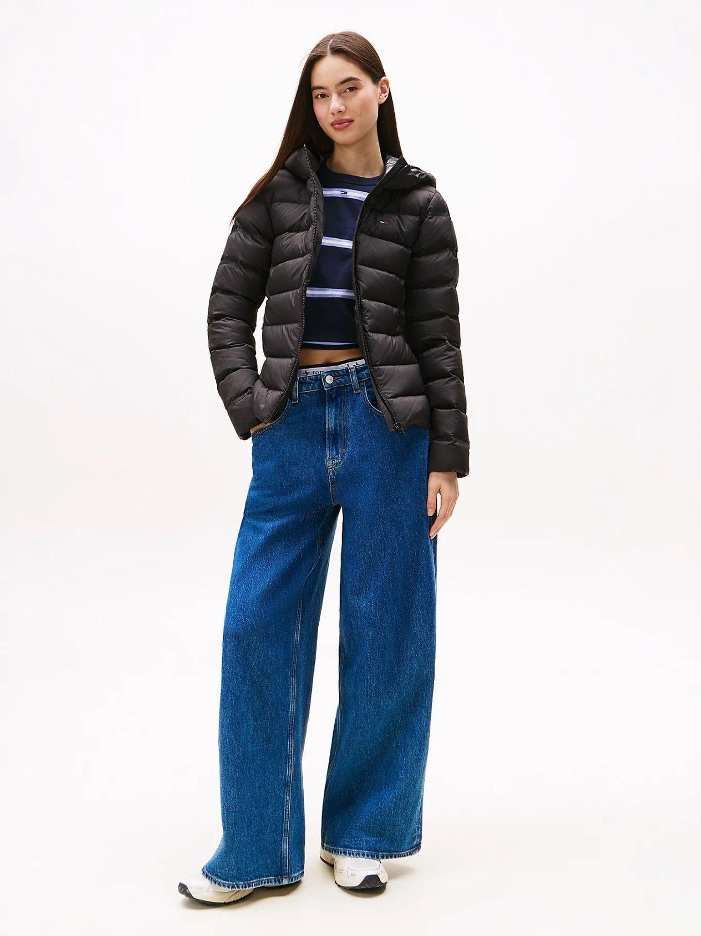 Tommy Hilfiger Giacca Invernale Donna Con Cappuccio Nero