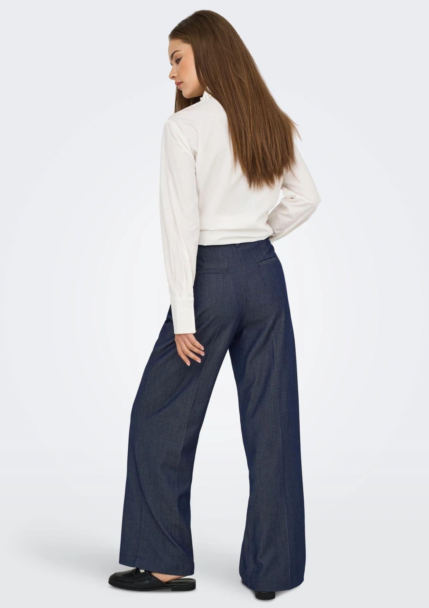 Jacqueline De Yong Pantalone Donna Anthony Blu Denim