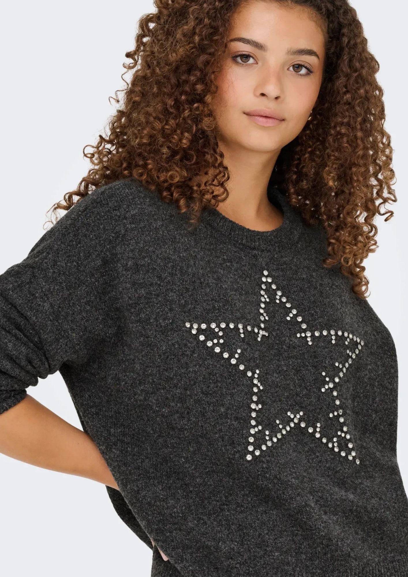 Only Maglione Donna Renata Grigio Scuro