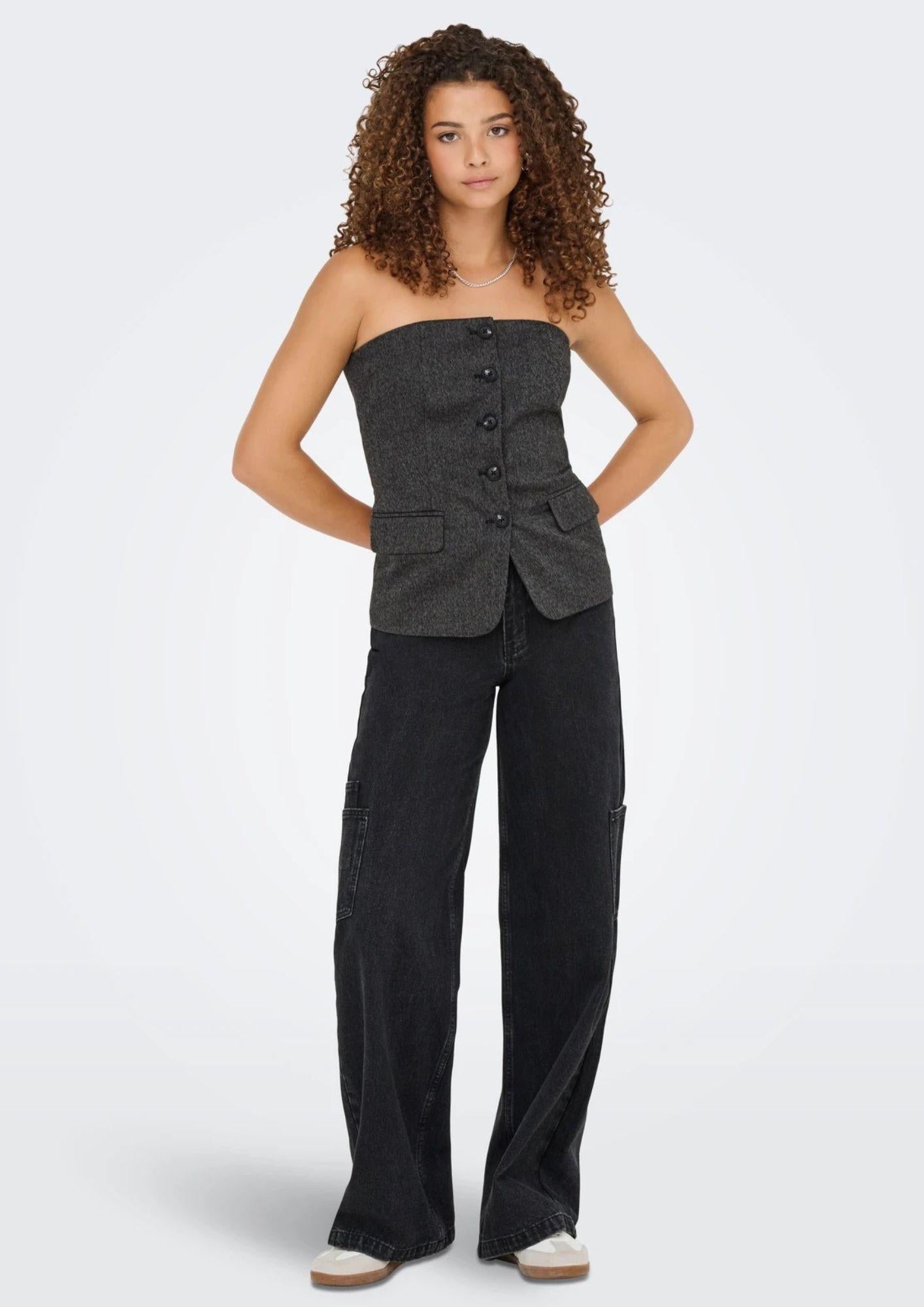 Only Top Donna Marine Grigio Scuro