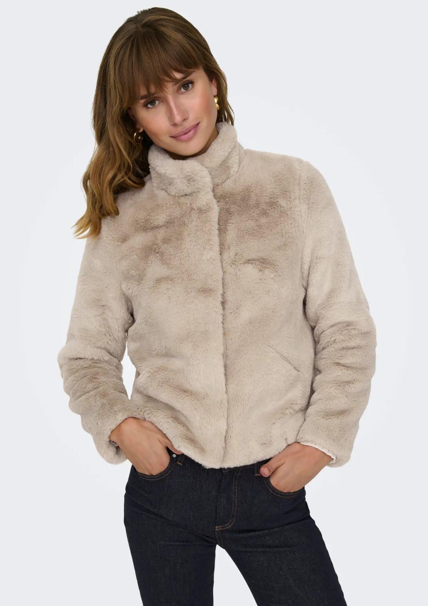 Only Giacca Invernale Donna Newvida Beige