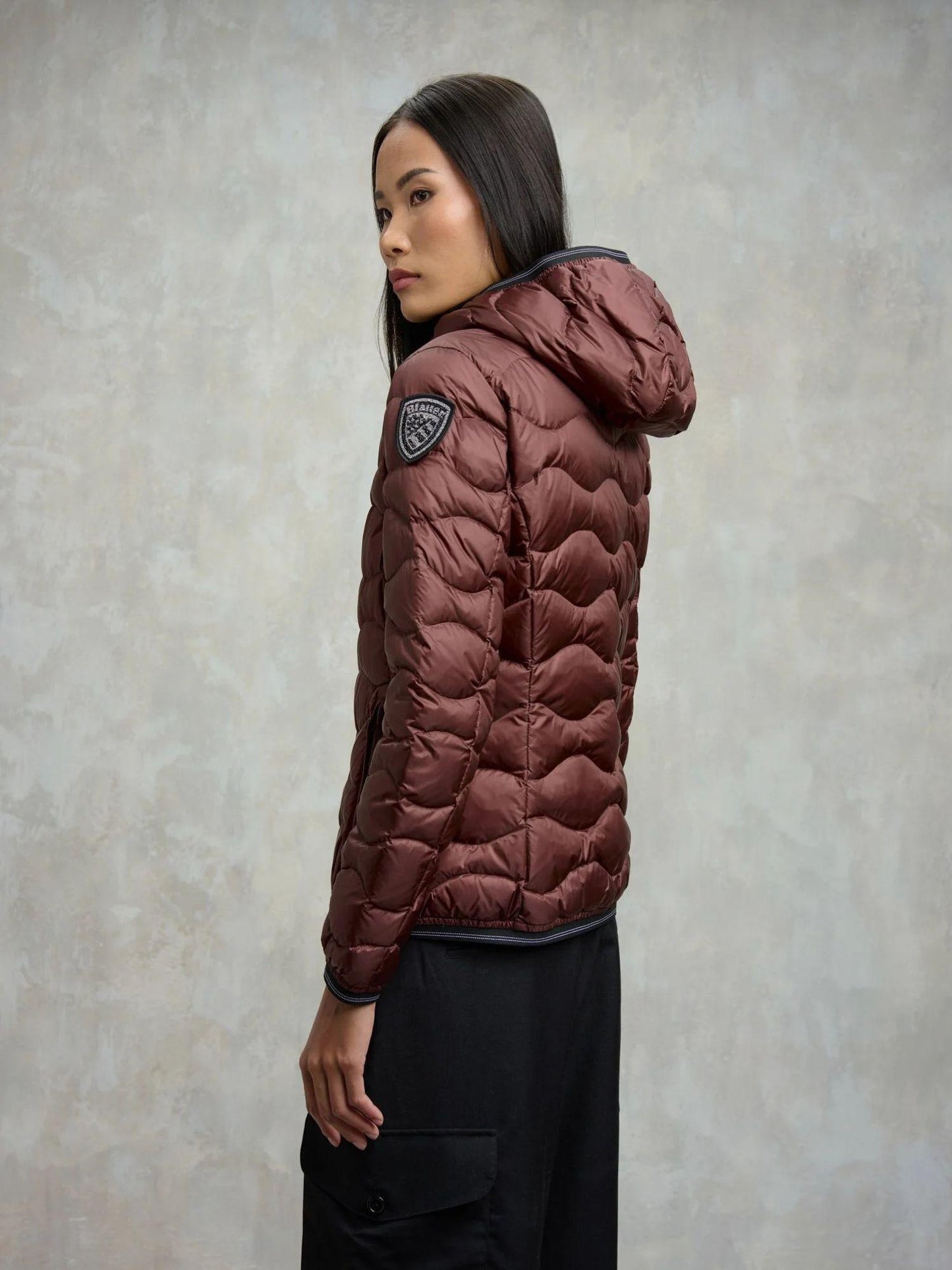 Blauer Piumino Donna Camelia Rosso interno lontra