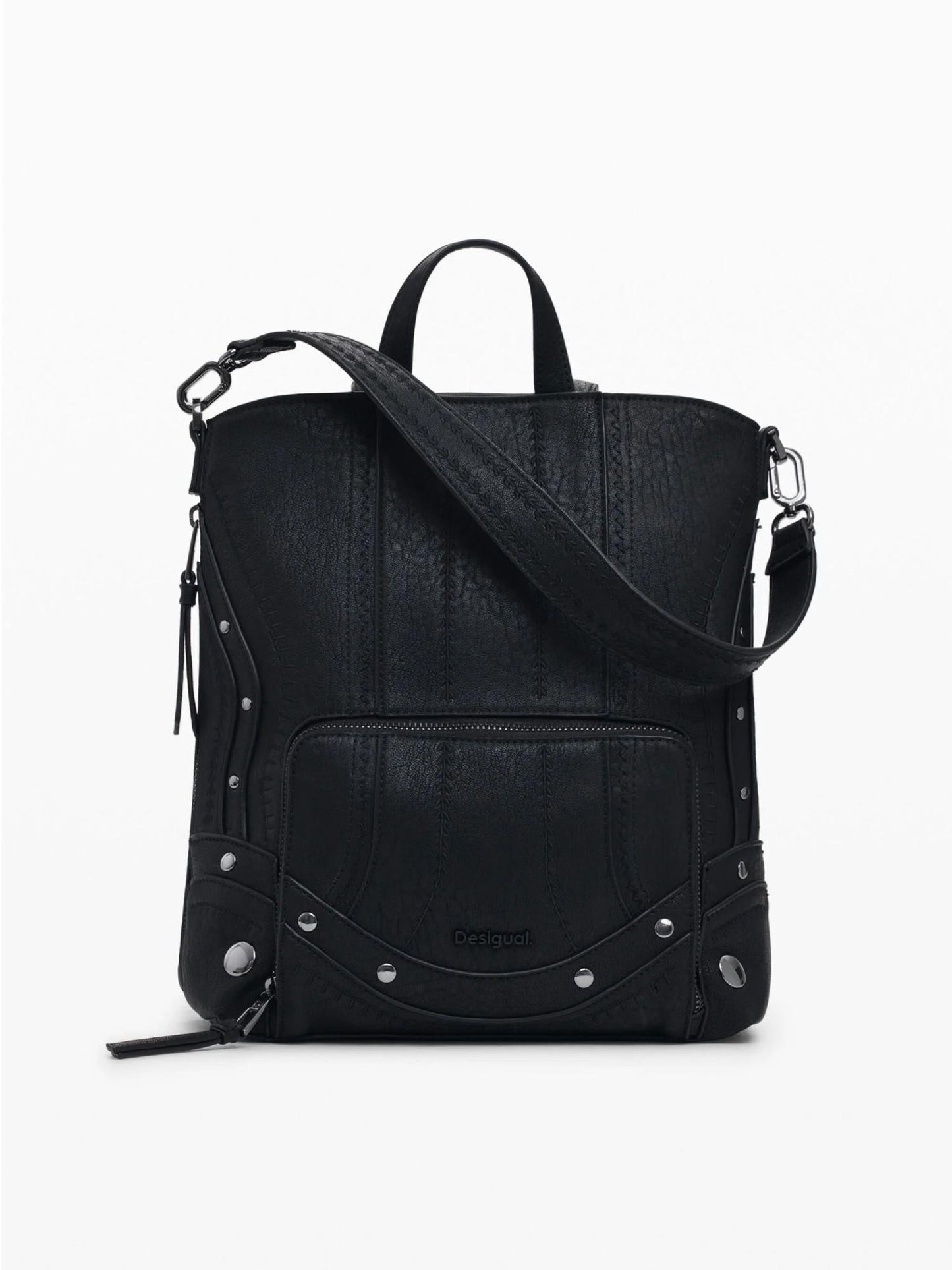 Desigual Zaino effetto pelle patch piccolo Donna Nero
