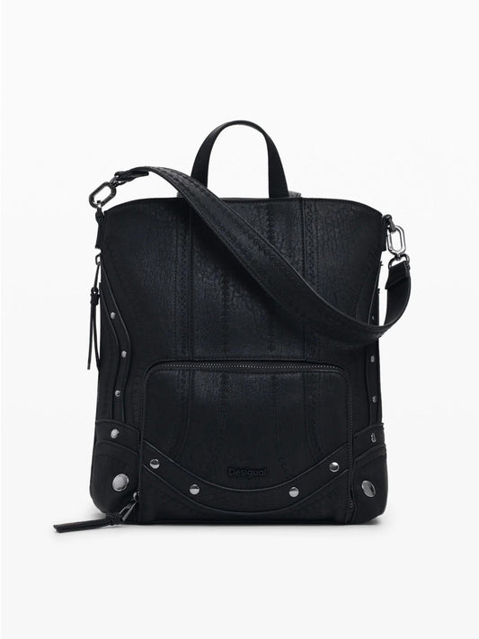 Desigual Zaino effetto pelle patch piccolo Donna Nero