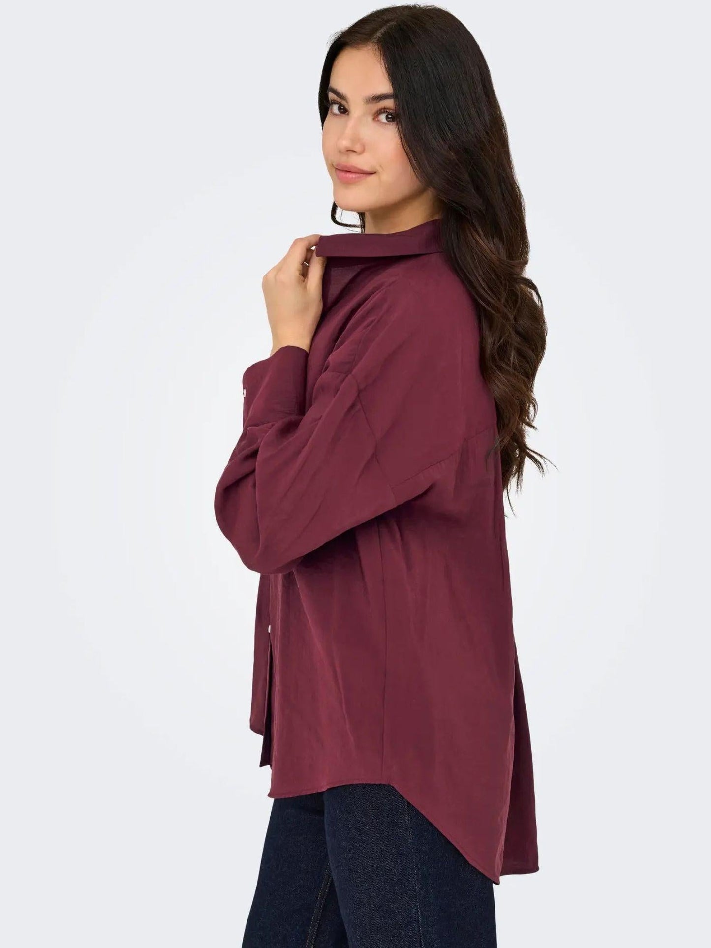 Only Camicia Donna Zazima Burgundy