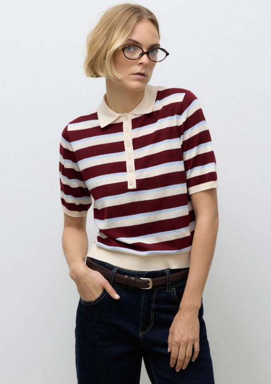 Aware Maglione Donna Sikita Bianco Betulla a Righe