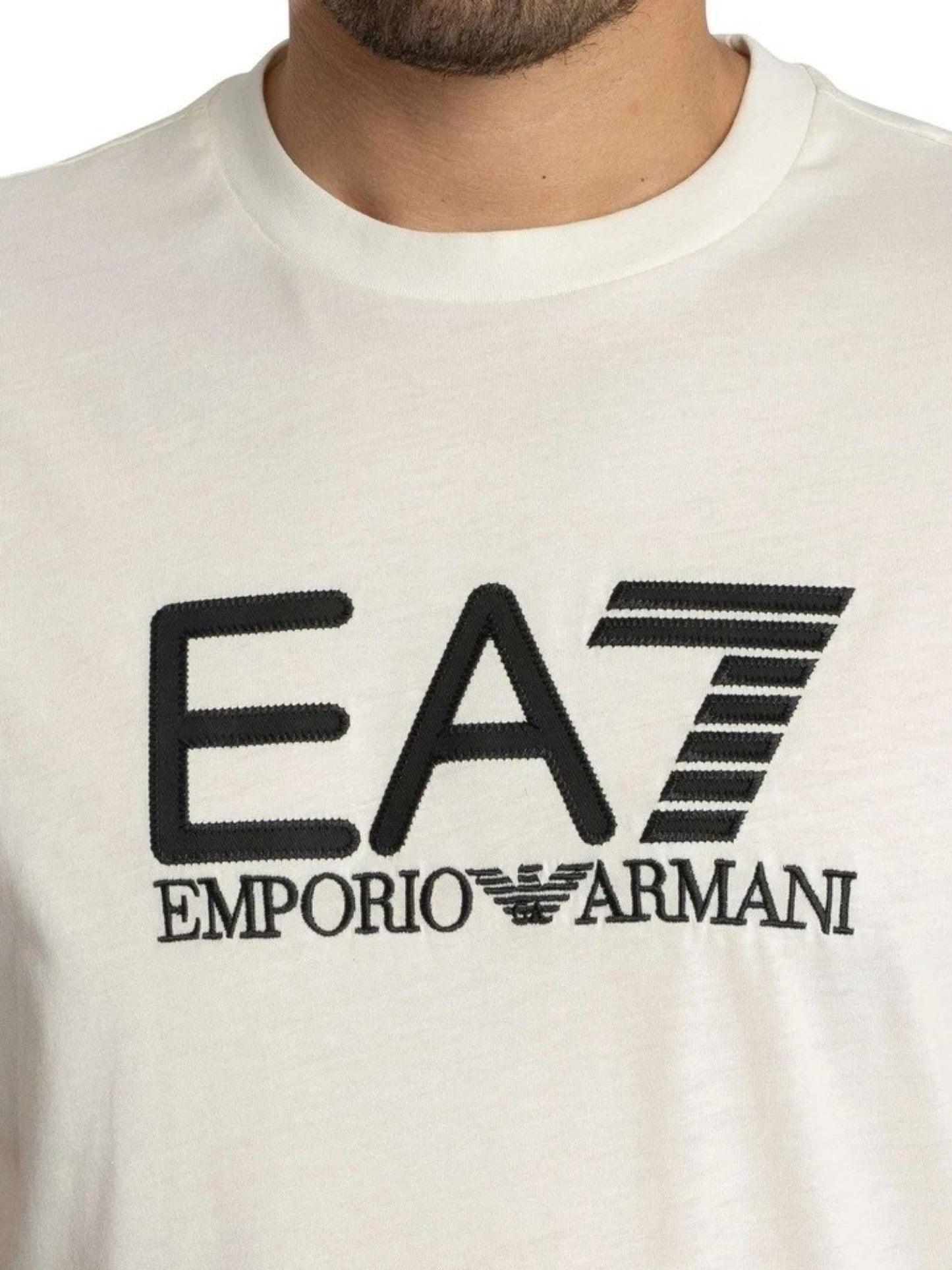 EA7 Emporio Armani T-Shirt Uomo Bianco Crema