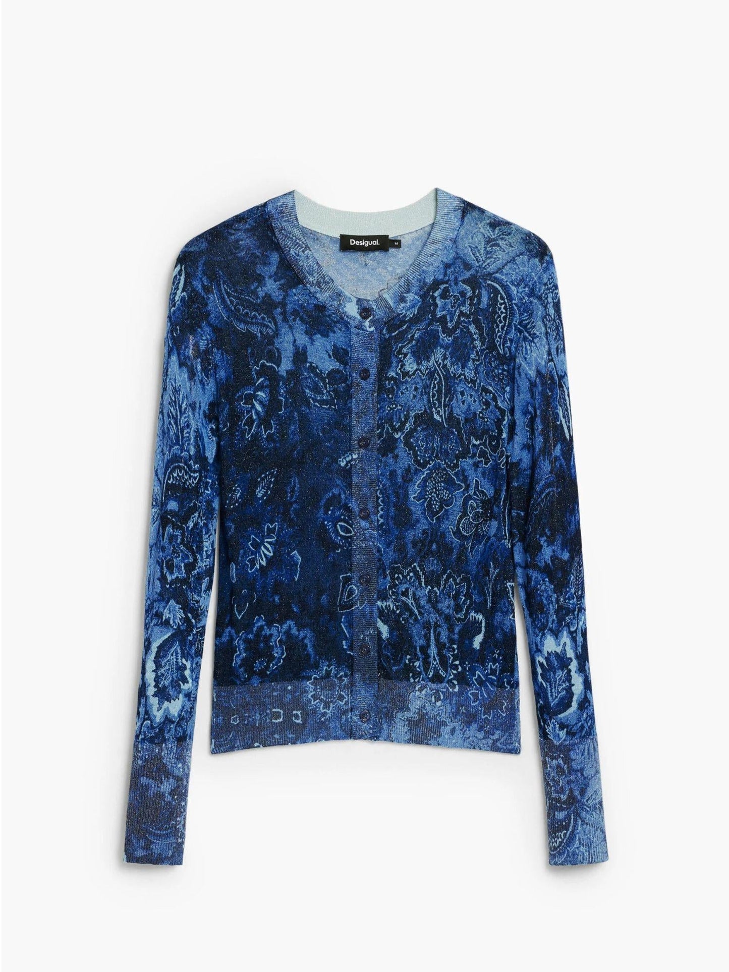 Desigual Maglione con bottoni brillante Donna Blu