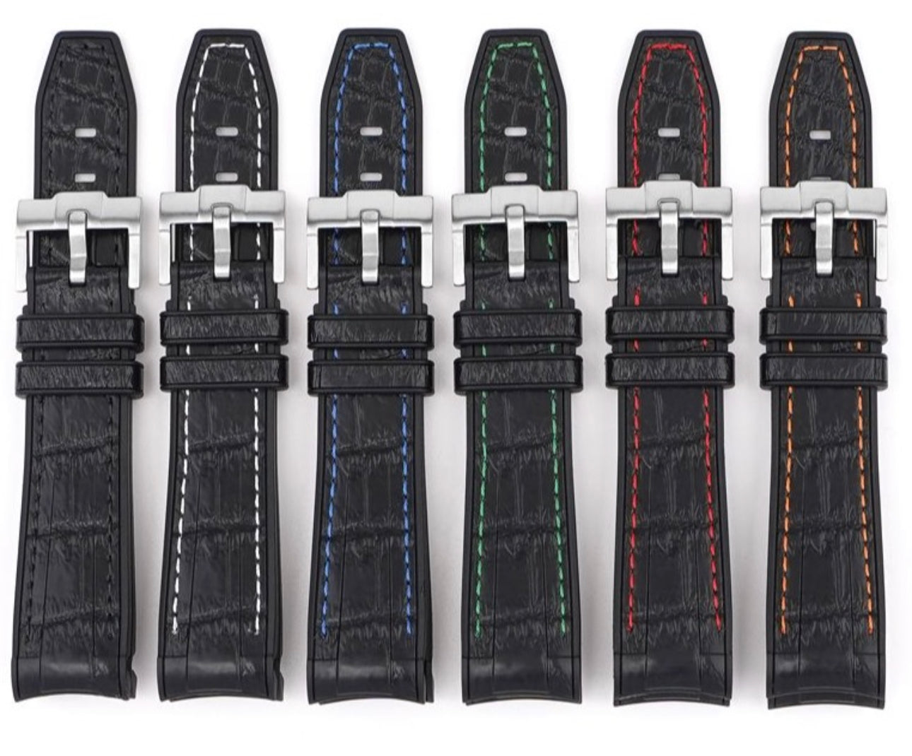 Cinturini silicone avvolgenti con inserto PELLE