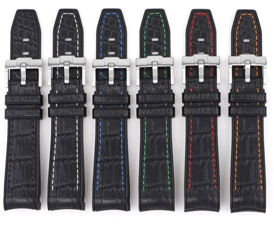 Cinturini silicone avvolgenti con inserto PELLE