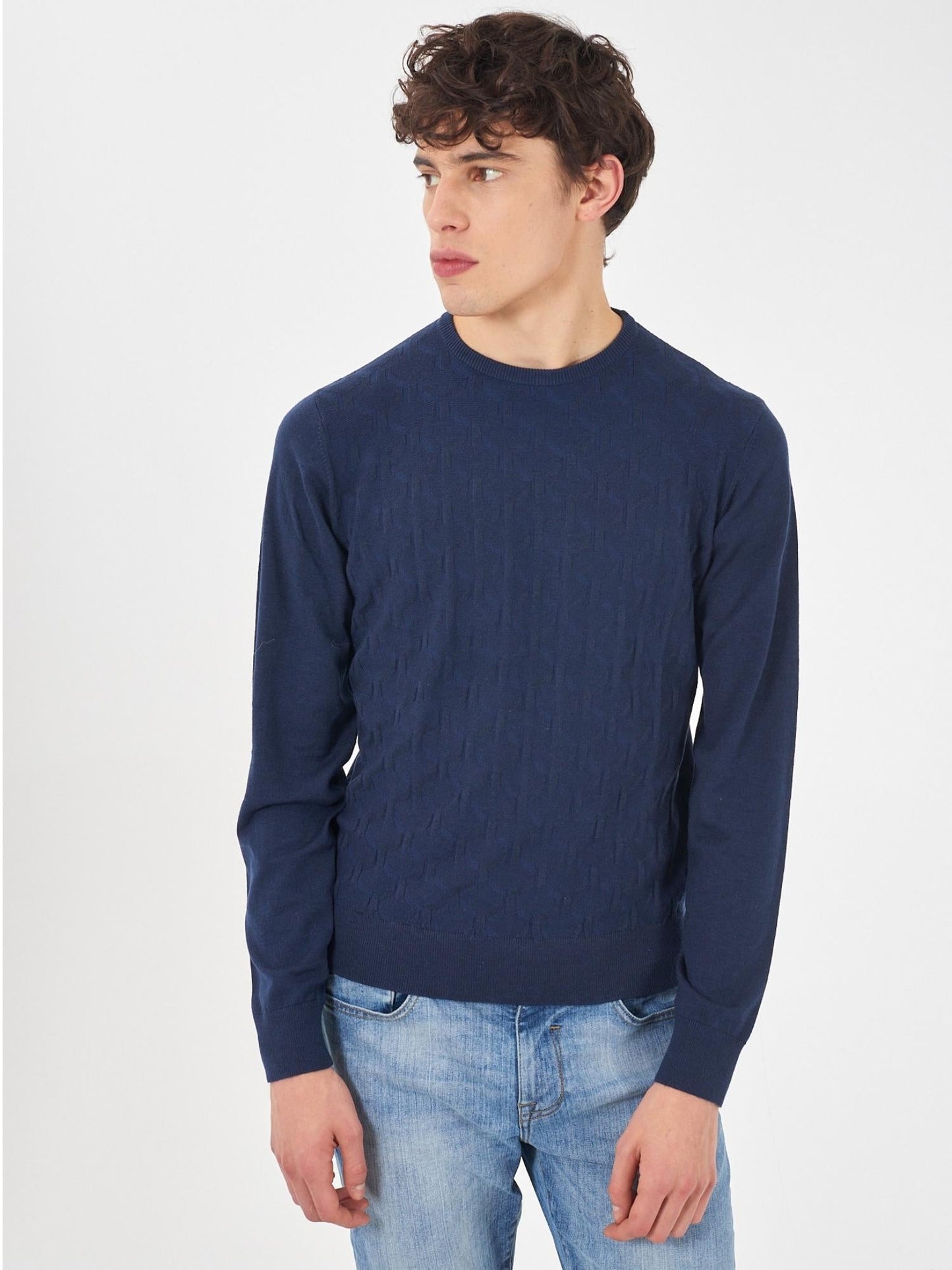 Yes Zee Maglia Girocollo Uomo Blu