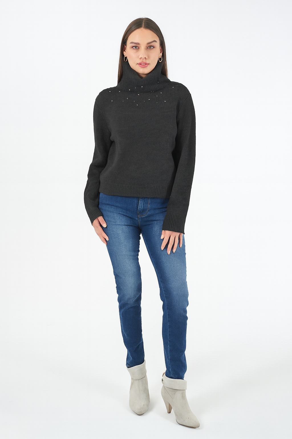 Yes Zee Maglia Donna Grigio Antracite