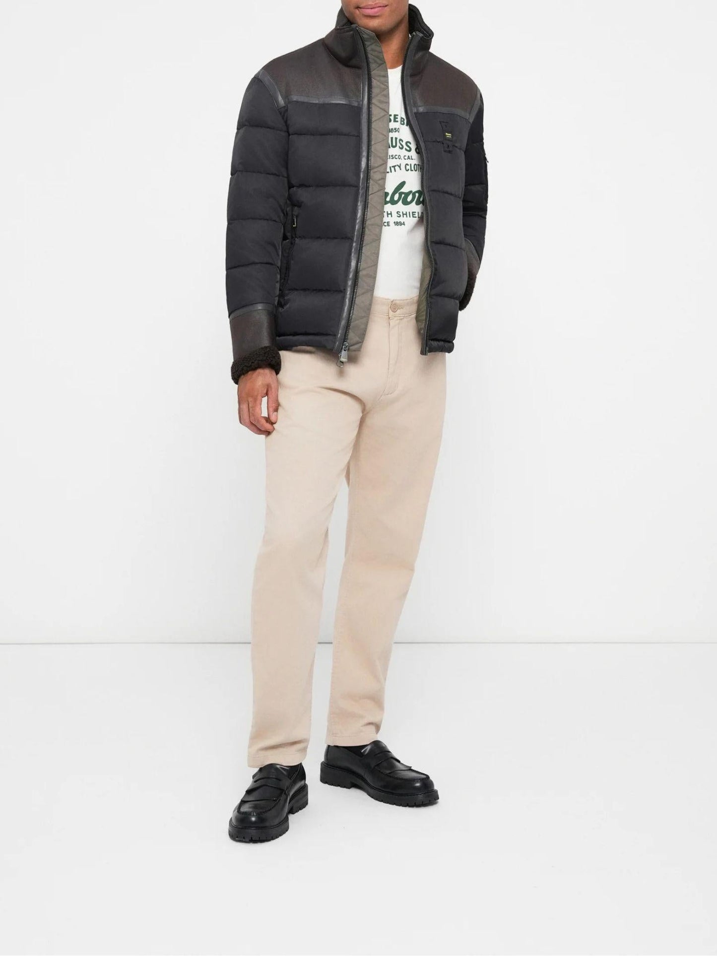 Blauer Giacca Invernale Uomo Organ Nero