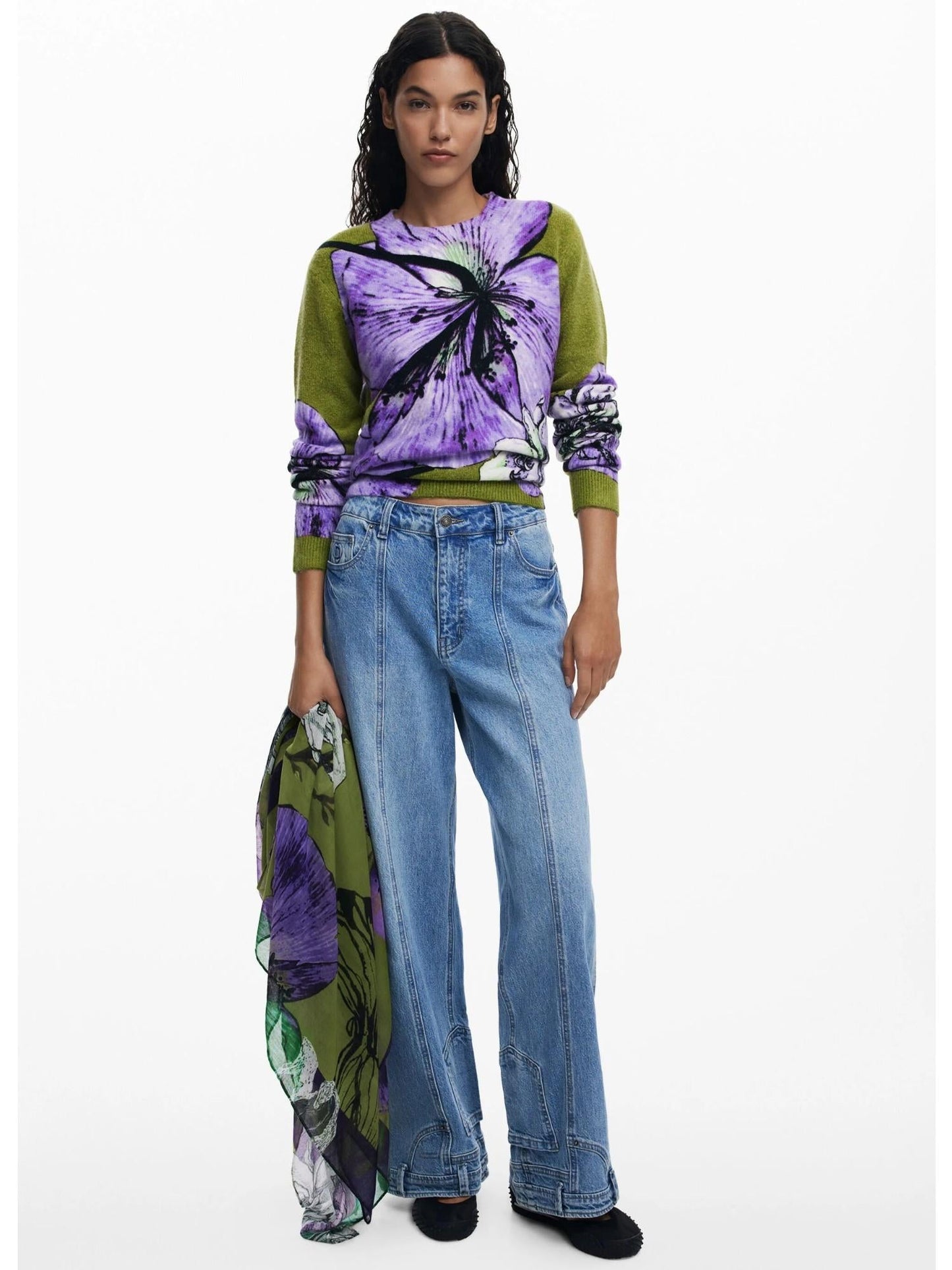 Desigual Foulard disegnato da Mr. Christian Lacroix Donna Blu