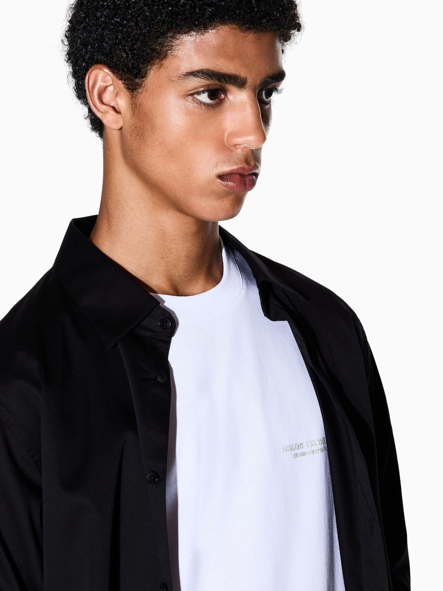 Armani Exchange T-shirt regular fit con logo Uomo Bianco