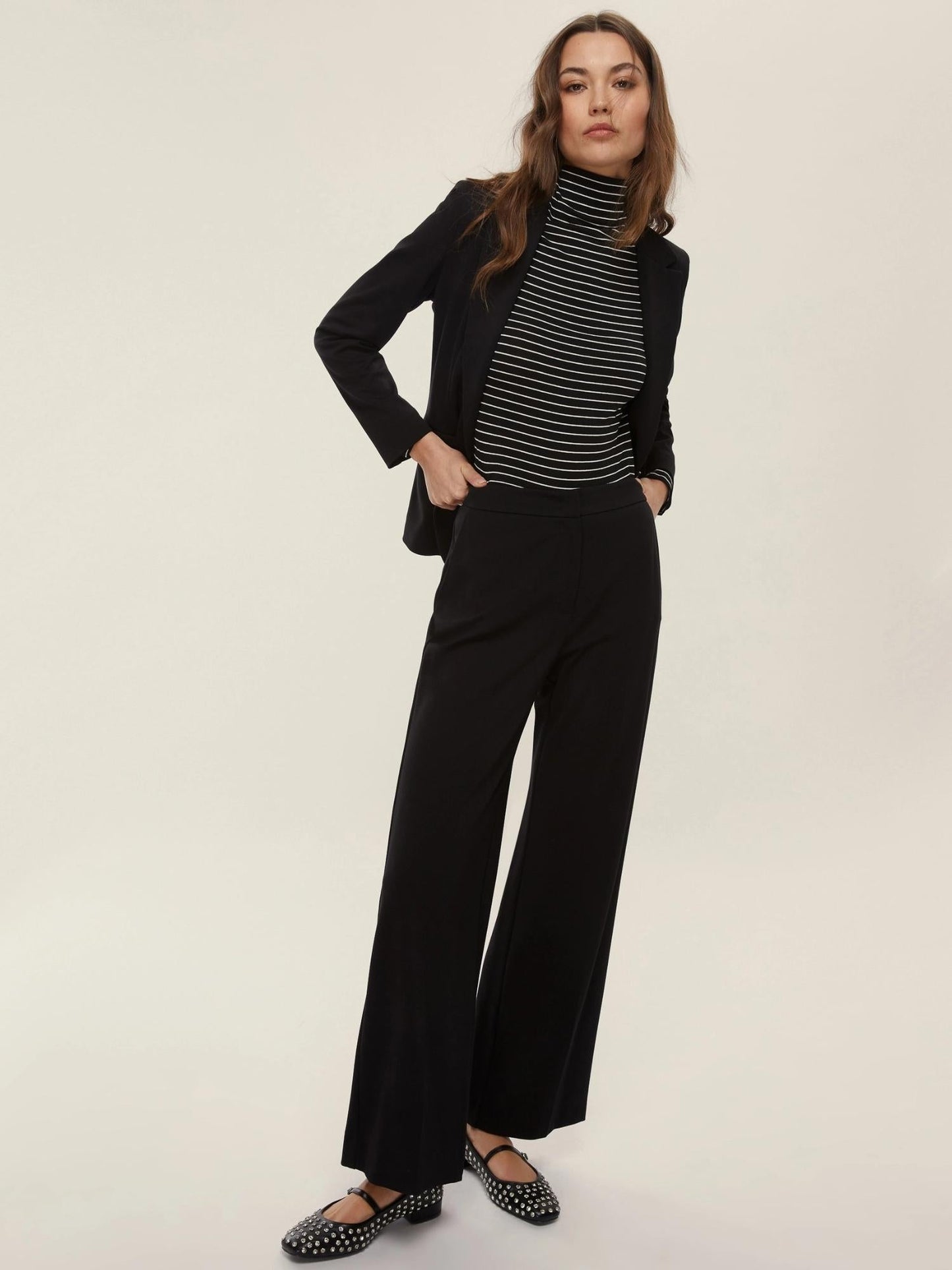 Emme Marella Pantalone in jersey punto Milano Donna Palace Nero