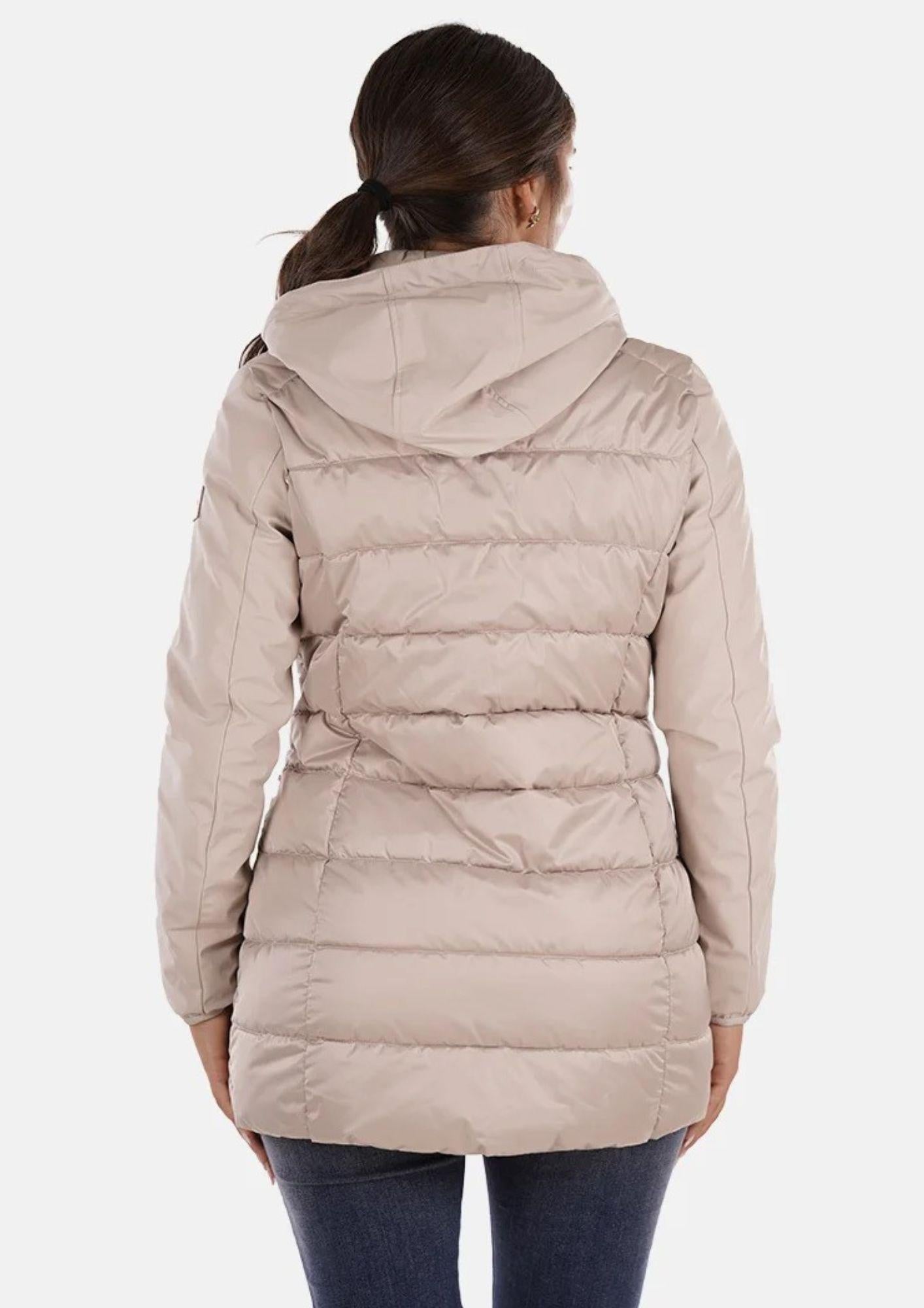 Yes Zee Giacca Lunga Donna Beige