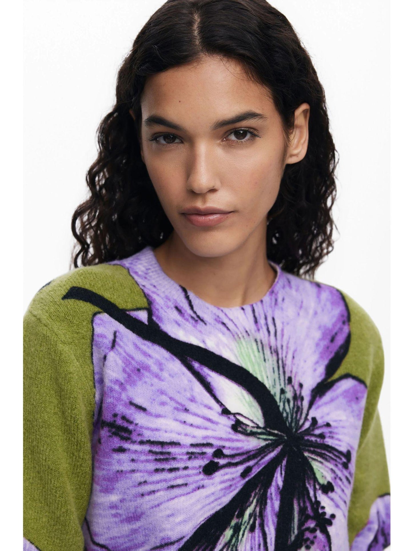 Desigual Maglione disegnato da Mr. Christian Lacroix Donna Verde