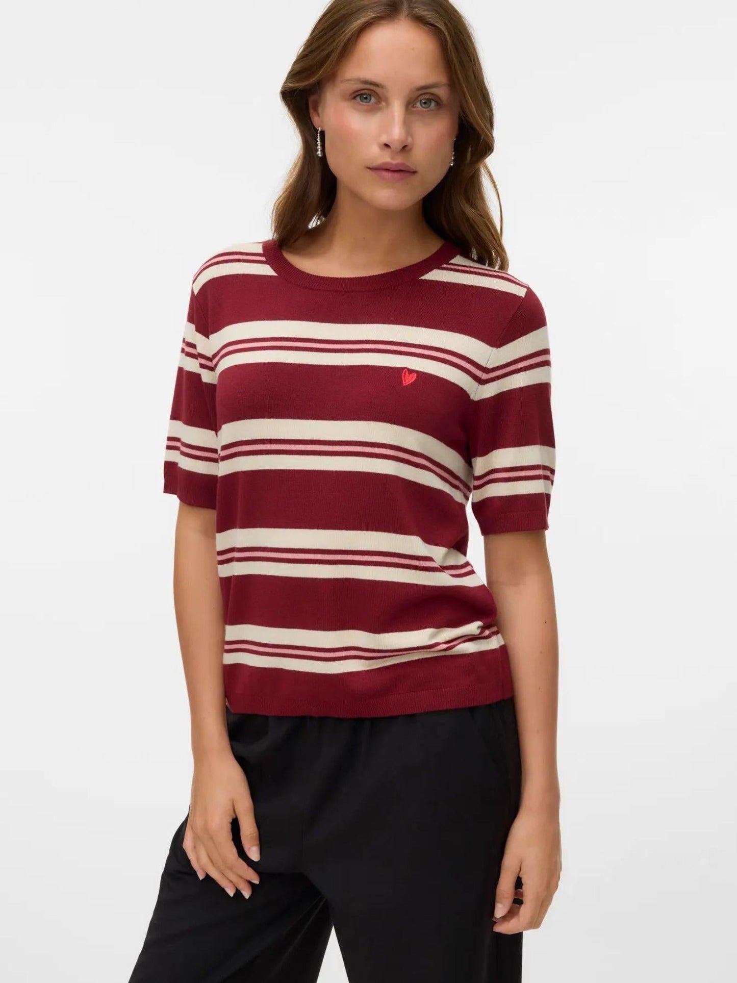 Vero Moda Maglione Donna Carmelia In Maglia Syrah W. Rose Elegance Birch