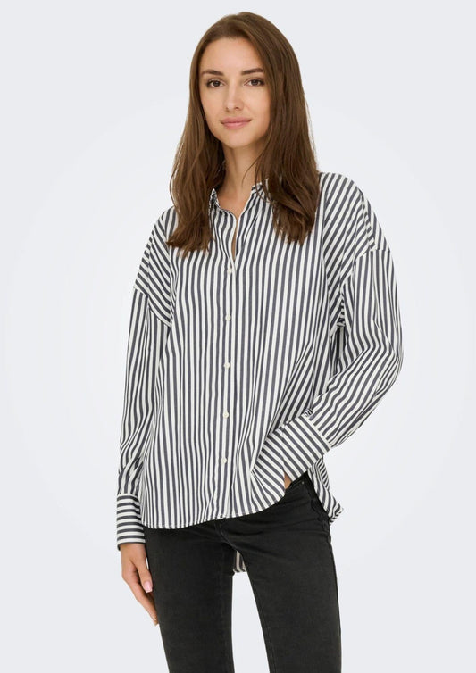 Jacqueline De Yong Camicia Donna Vesper Bianca A Righe