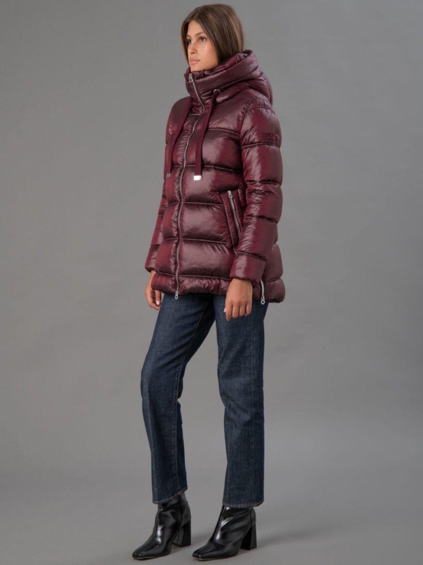 Rihunik Giacca Invernale Donna Bordeaux
