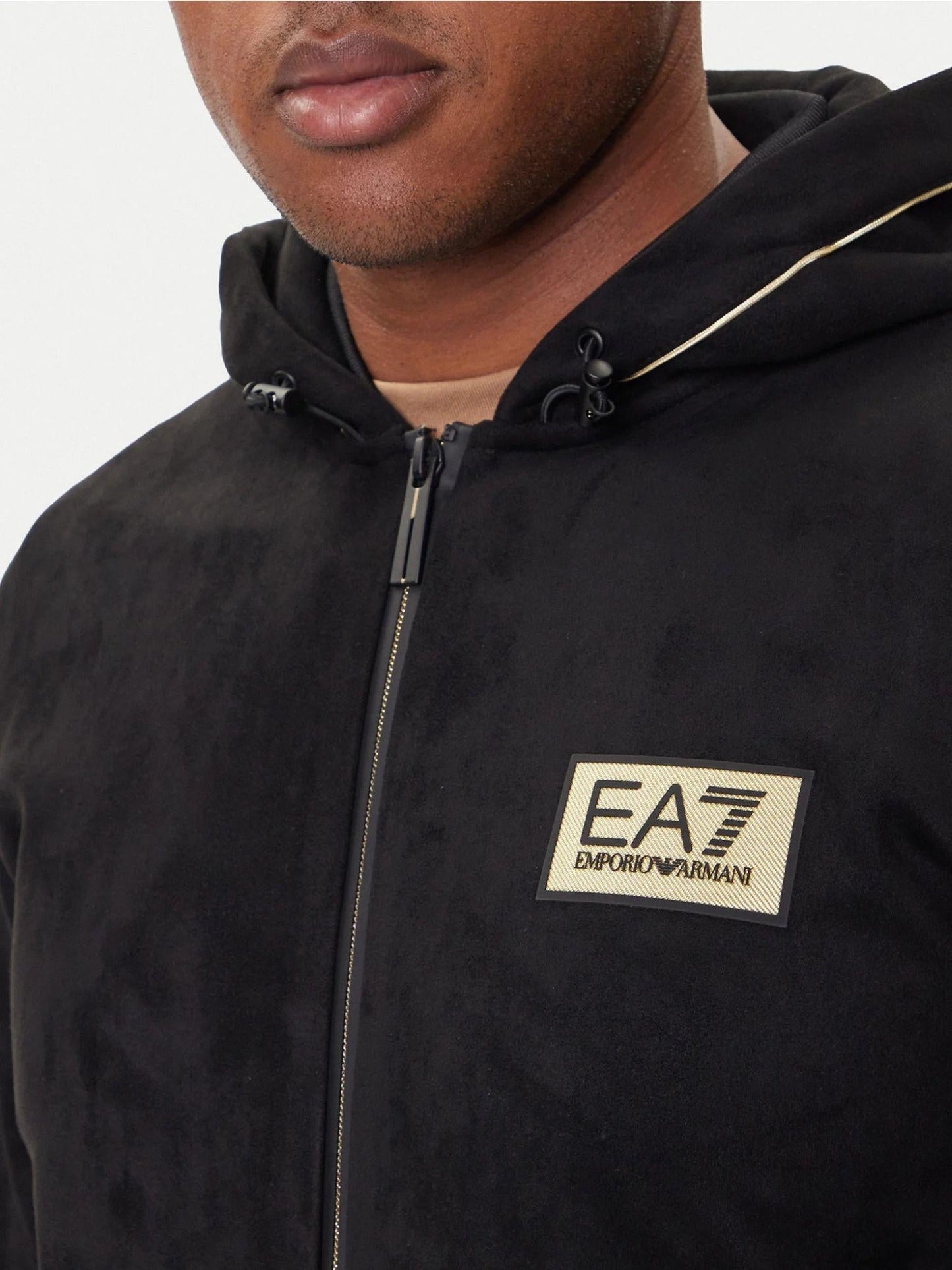 EA7 Emporio Armani Felpa Uomo con cappuccio full zip Nero