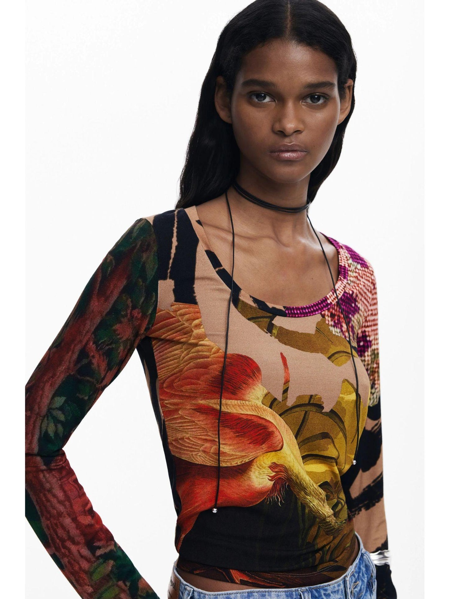 Desigual Maglietta disegnata da Mr. Christian Lacroix Donna Rosso