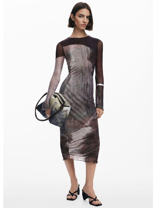 Desigual Vestito disegnato da Mr. Christian Lacroix Donna Marrone