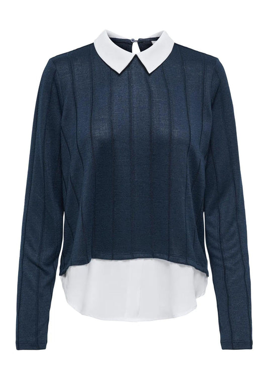 Jacqueline De Yong Top Donna Tonsy Blu