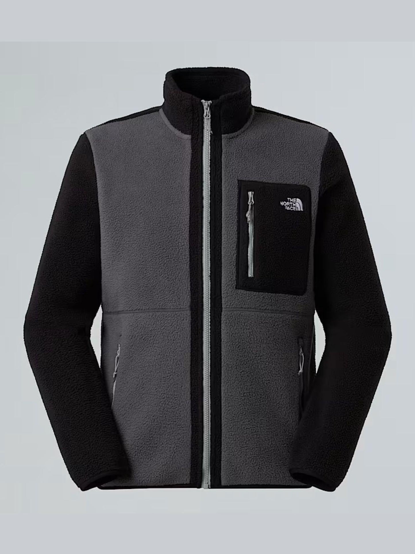 The North Face Giacca In Pile Uomo Yumiori Con Cerniera Integrale Grigio Antracite Nero Grigio Monumento