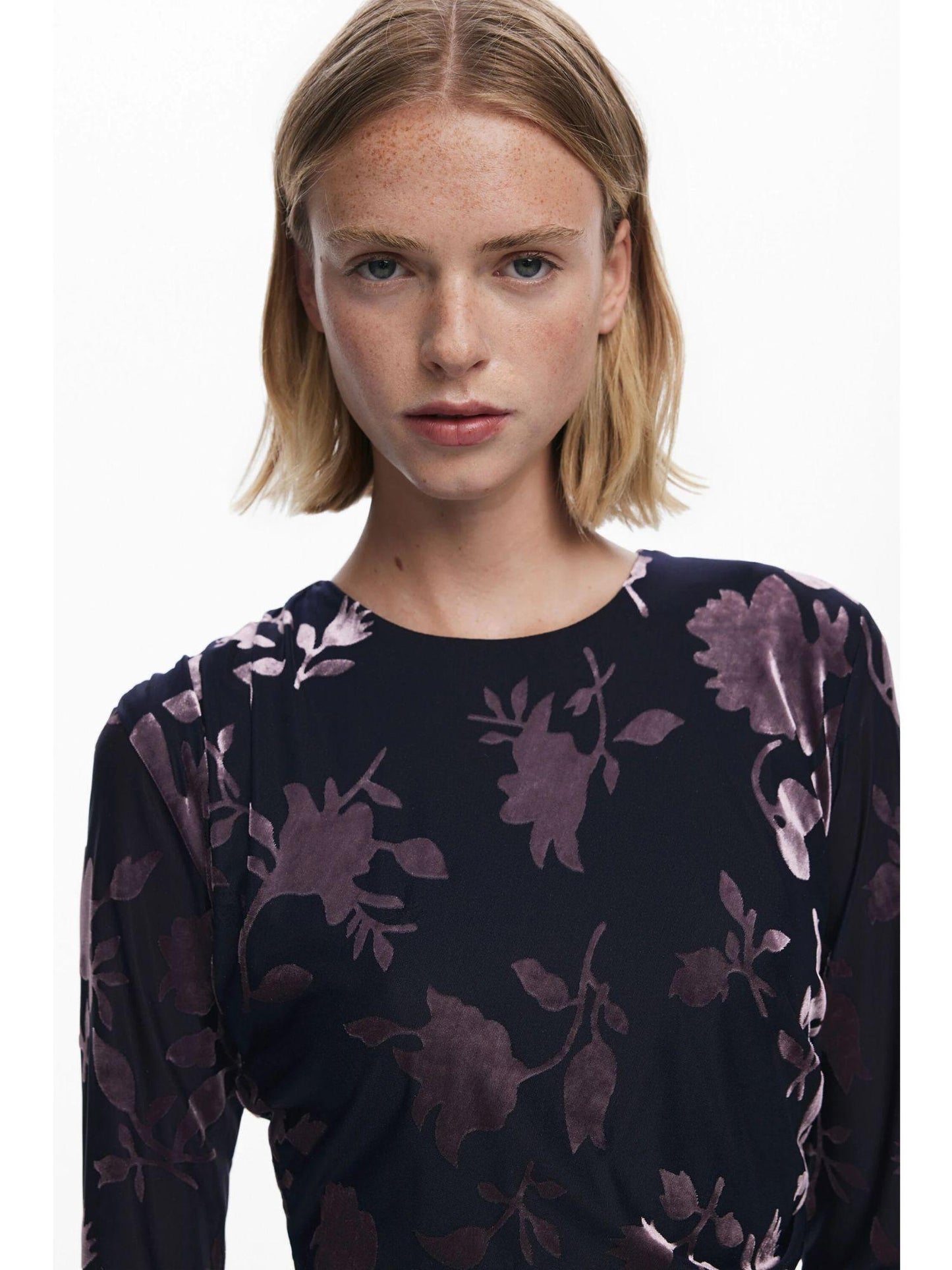 Desigual Vestito mini arricciato Donna Nero