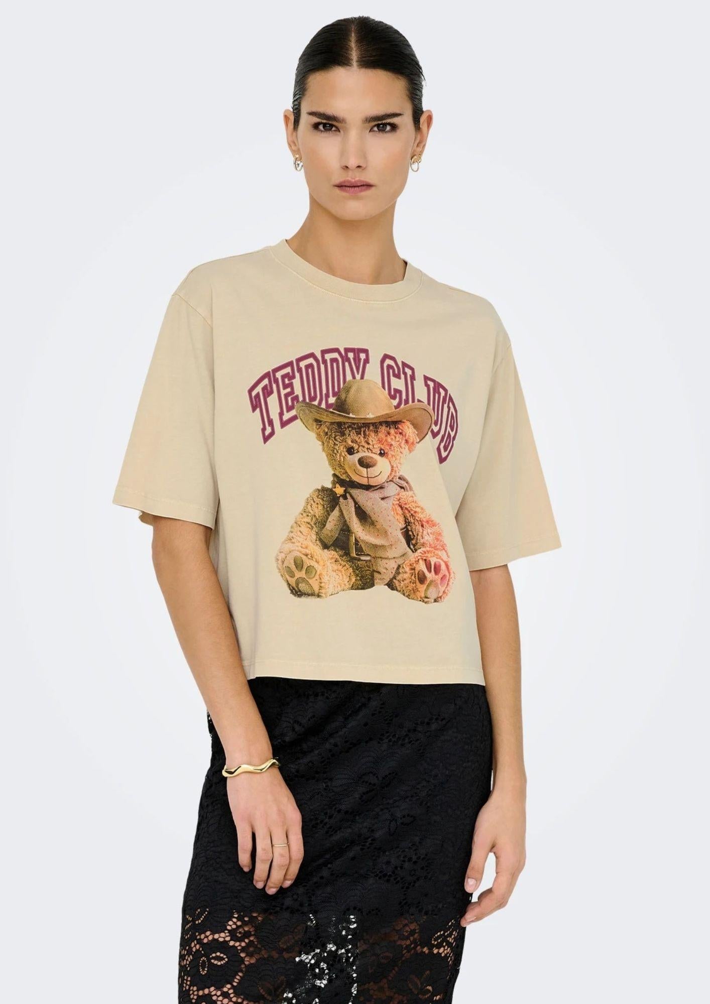 Jacqueline De Yong T-Shirt Donna Carla Beige