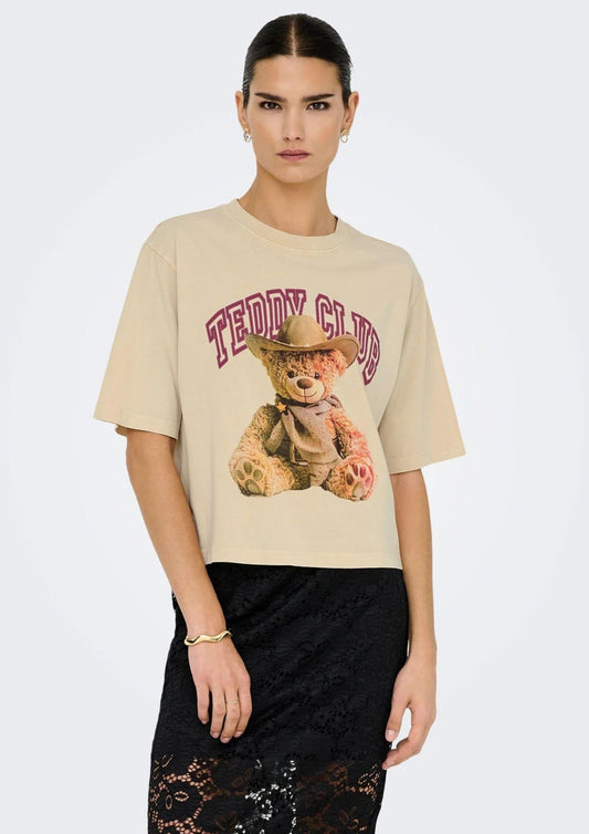 Jacqueline De Yong T-Shirt Donna Carla Beige