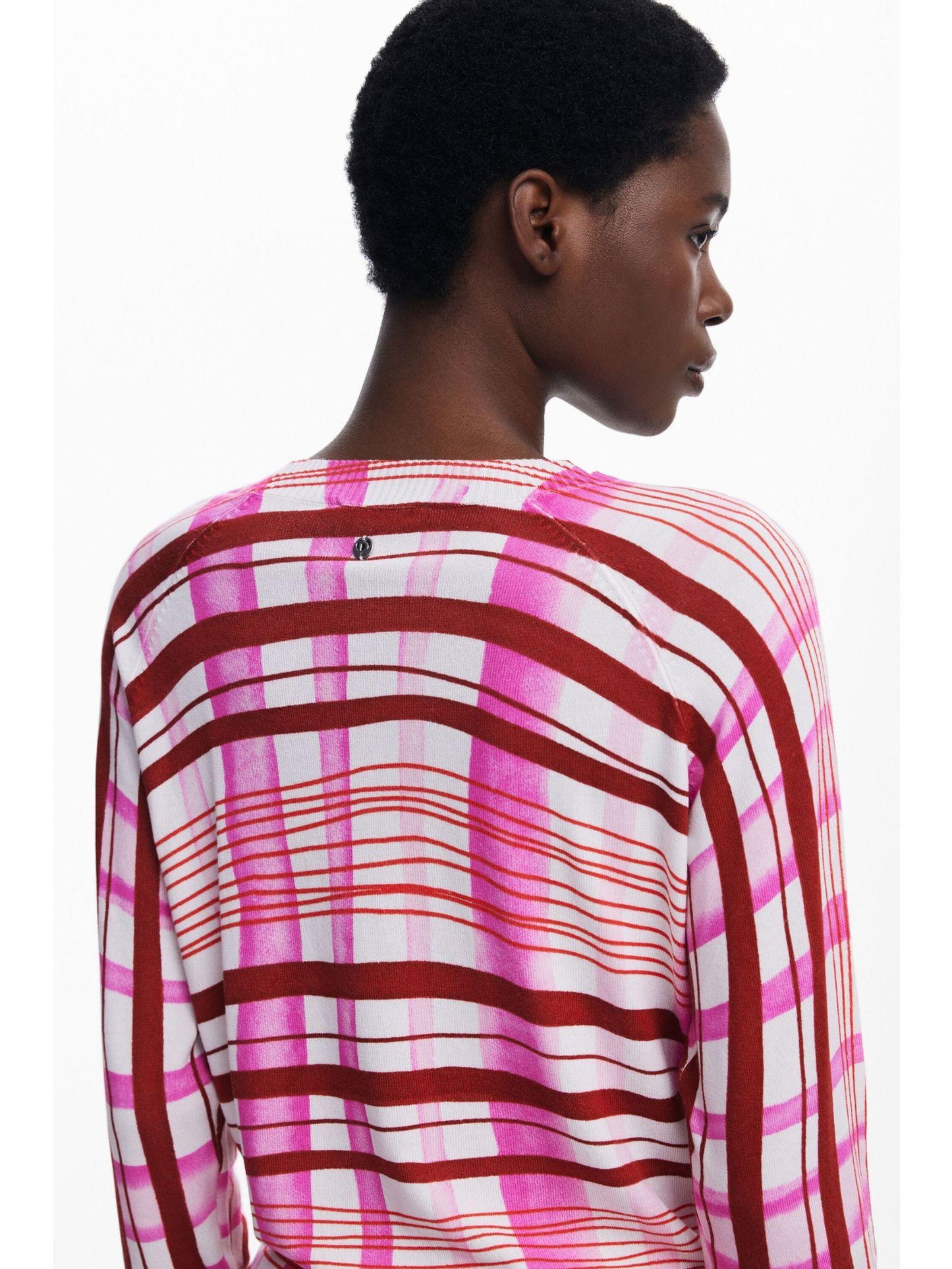 Desigual Maglione a righe mikado Donna Rosa