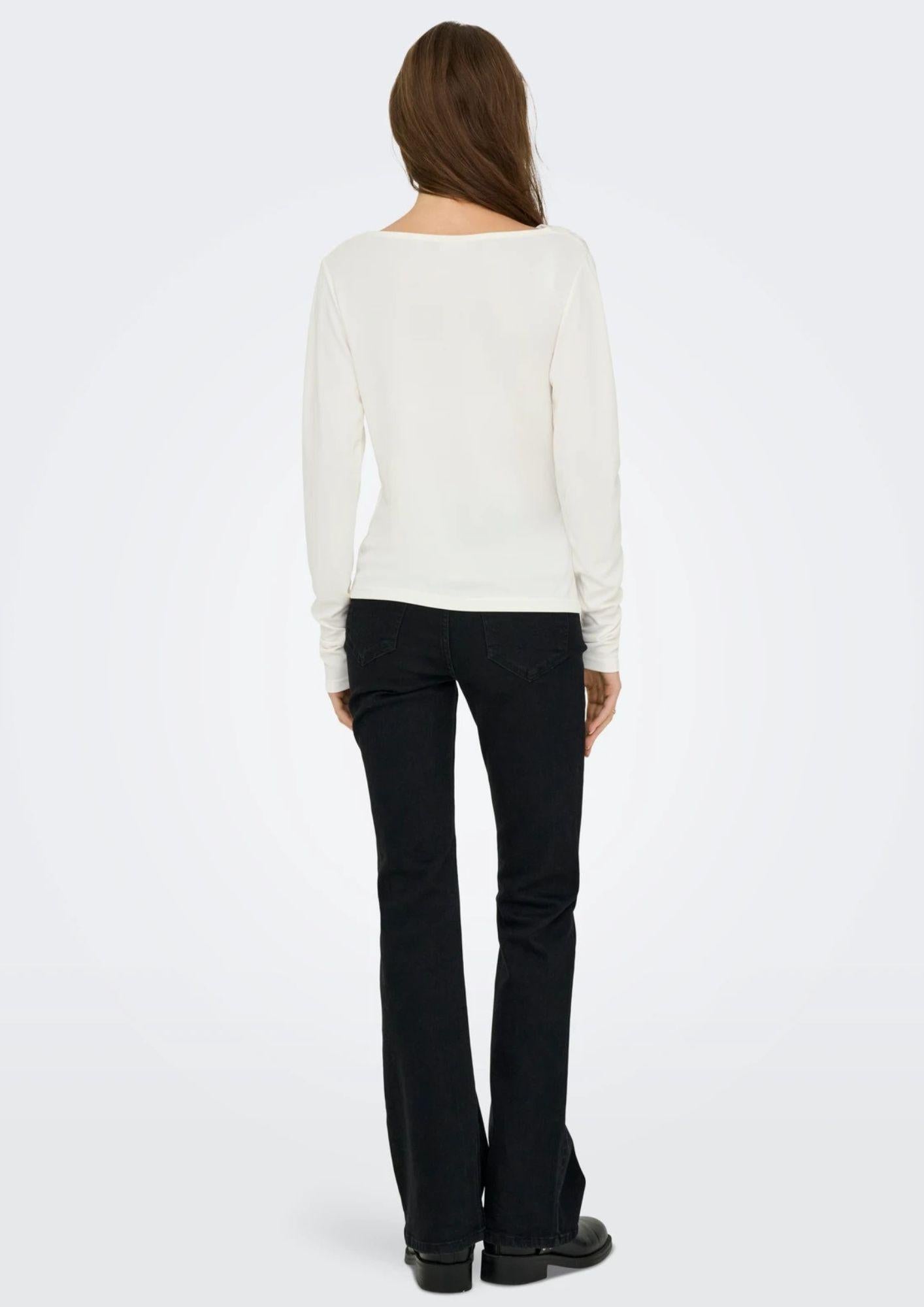 Jacqueline De Yong Maglia Donna Ester Bianca