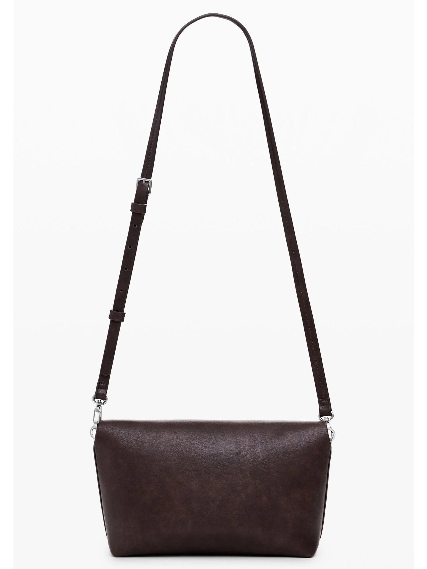 Desigual Borsa effetto camoscio logo 3D medio Donna Marrone