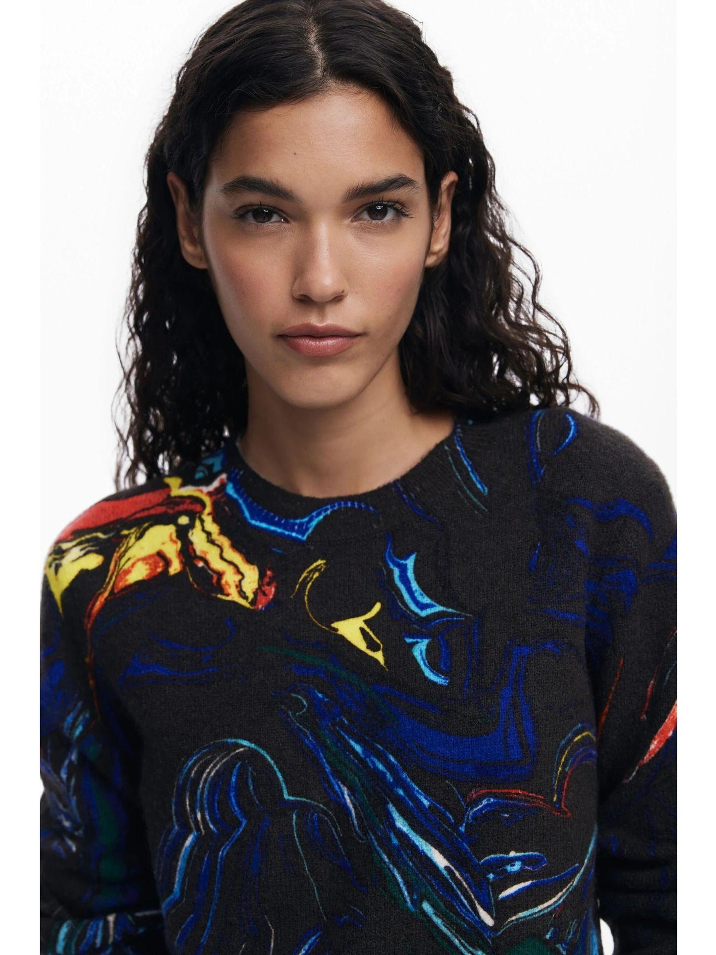 Desigual Maglione disegnato da Mr. Christian Lacroix Donna Nero