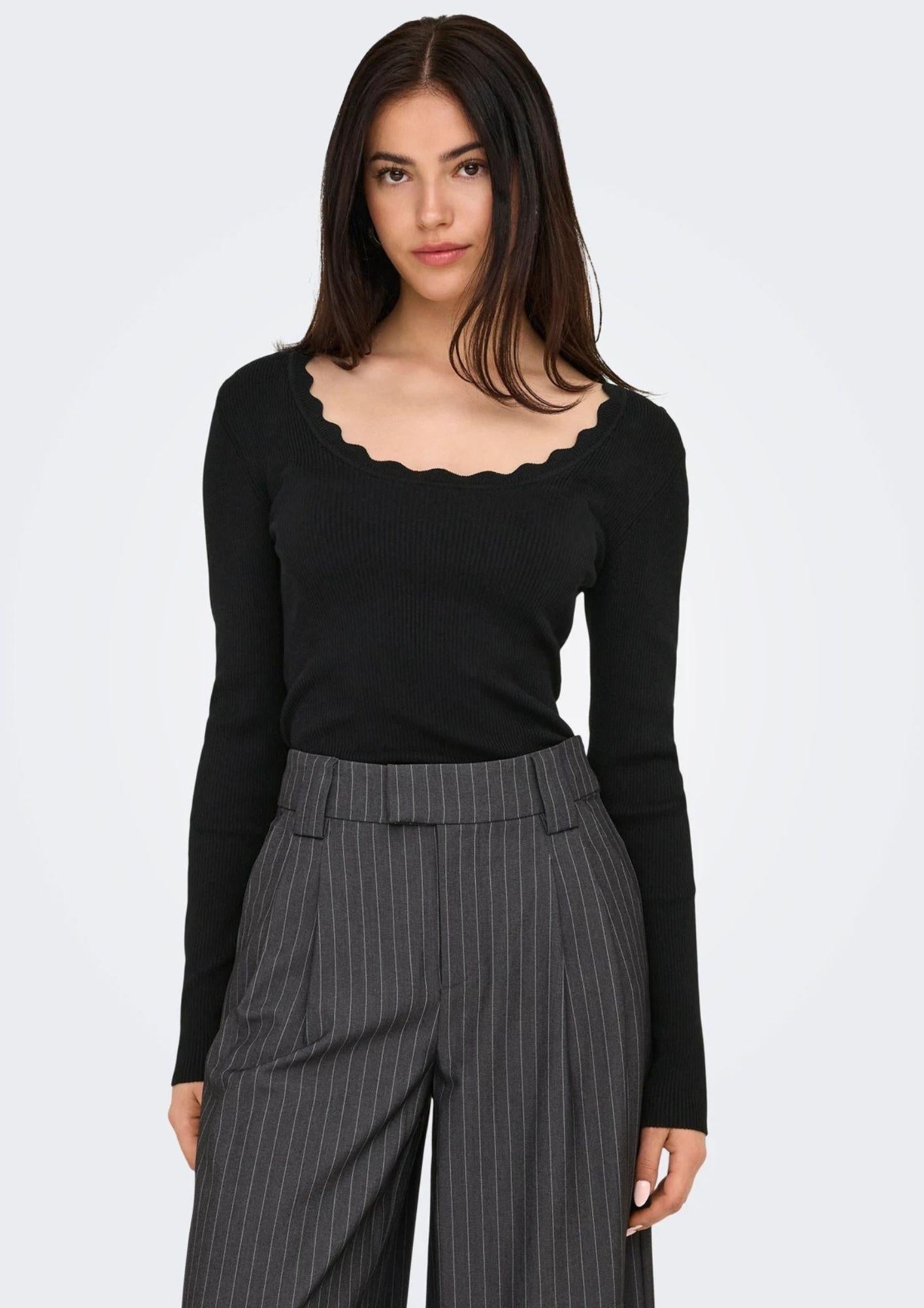 Jacqueline De Yong Pullover Donna Nanna Nero