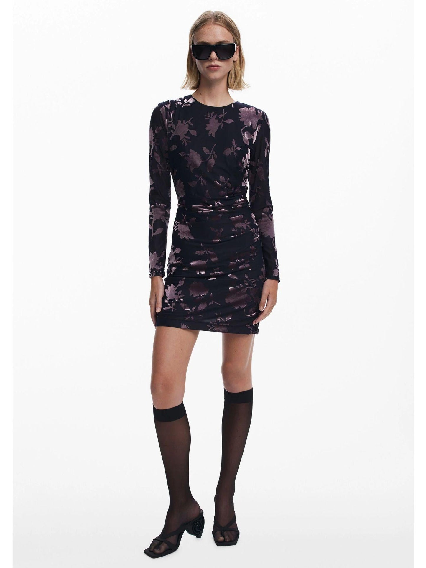 Desigual Vestito mini arricciato Donna Nero