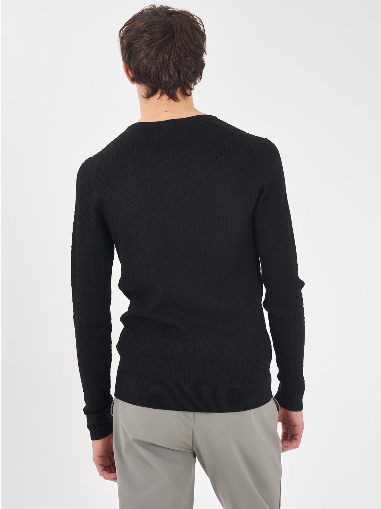 Yes Zee Maglia Girocollo Uomo Nero