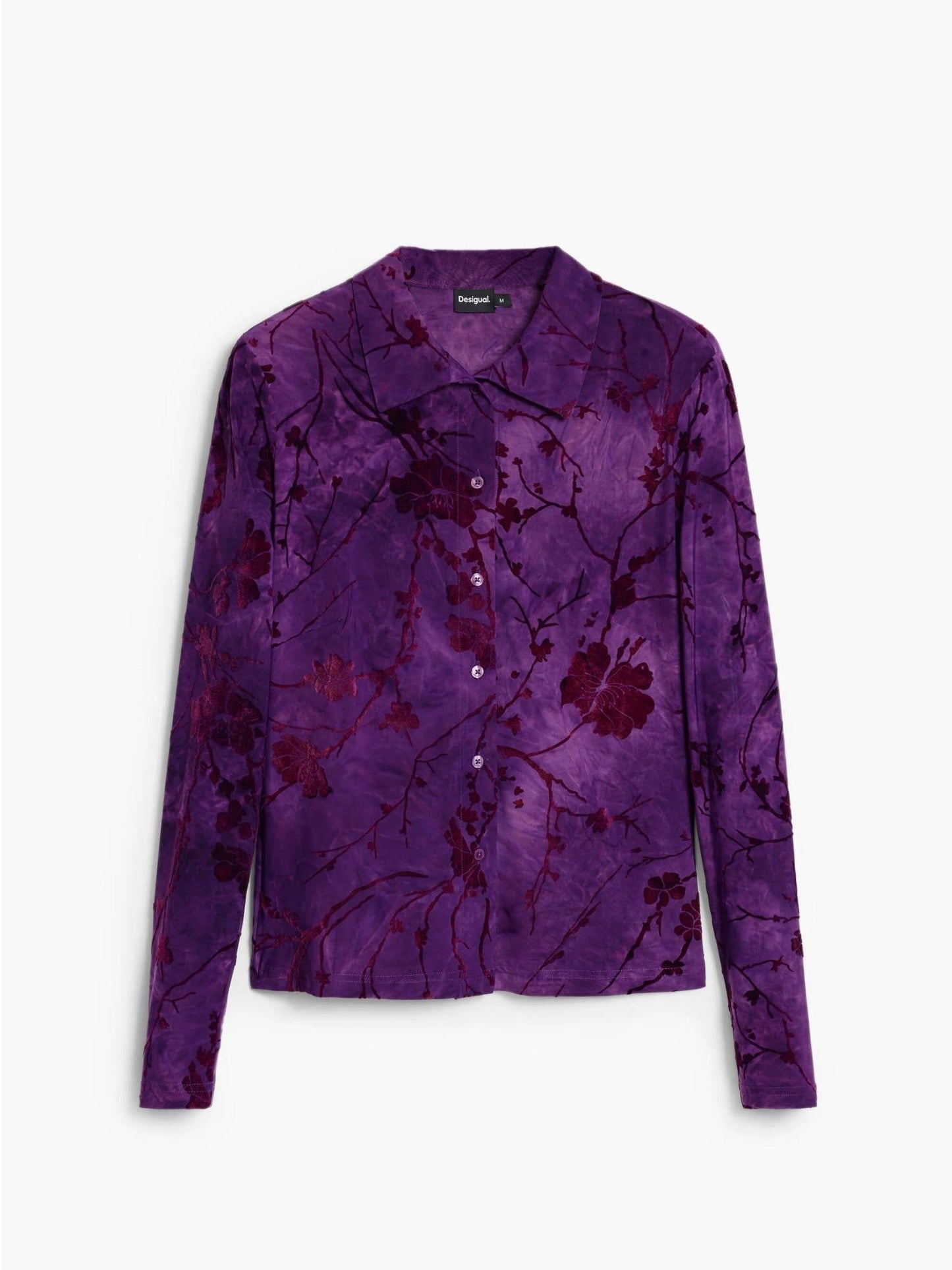 Desigual Maglietta abbottonata orientale Donna Viola