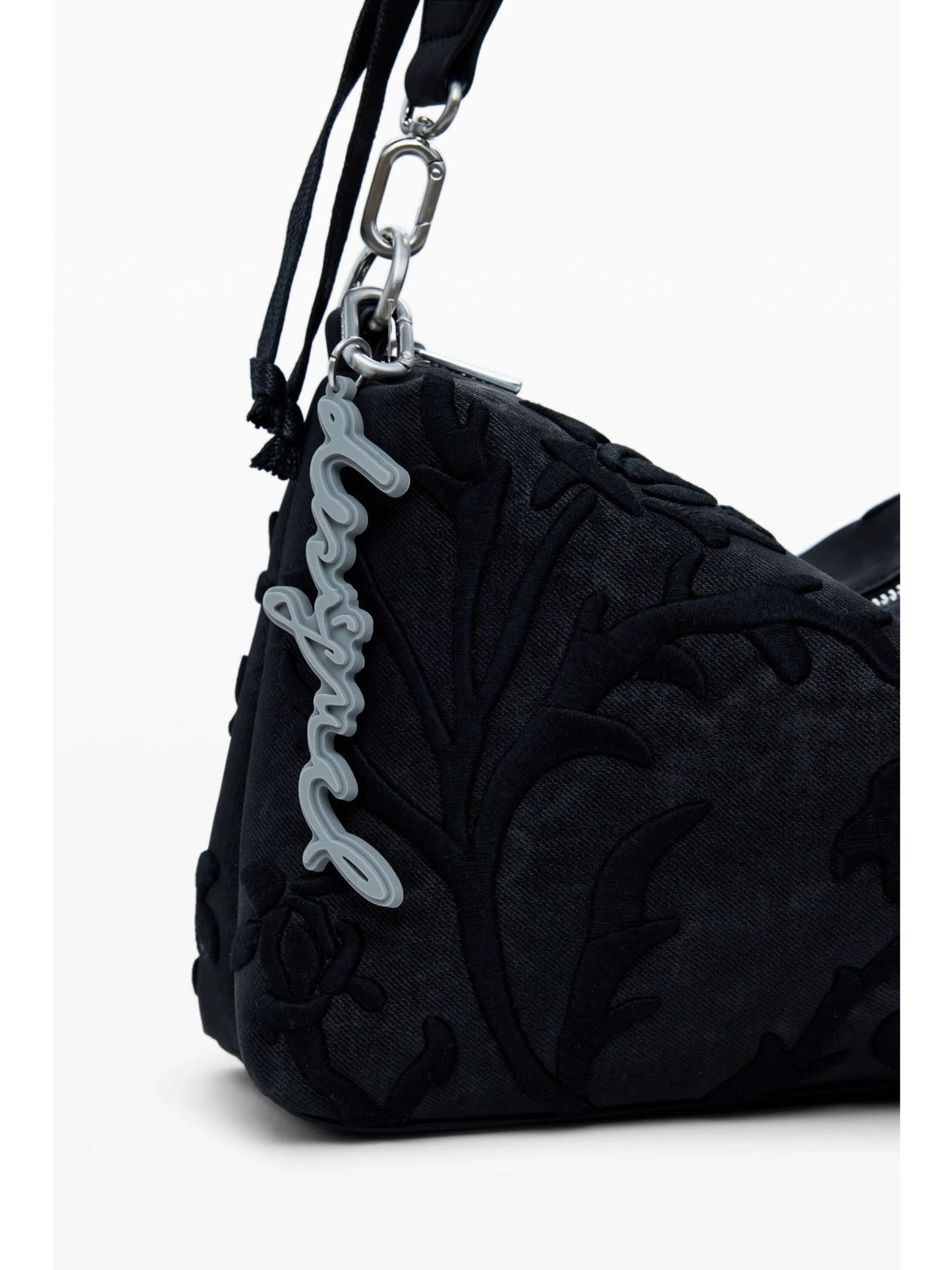 Desigual Borsa media con incisioni 3D Donna Nero