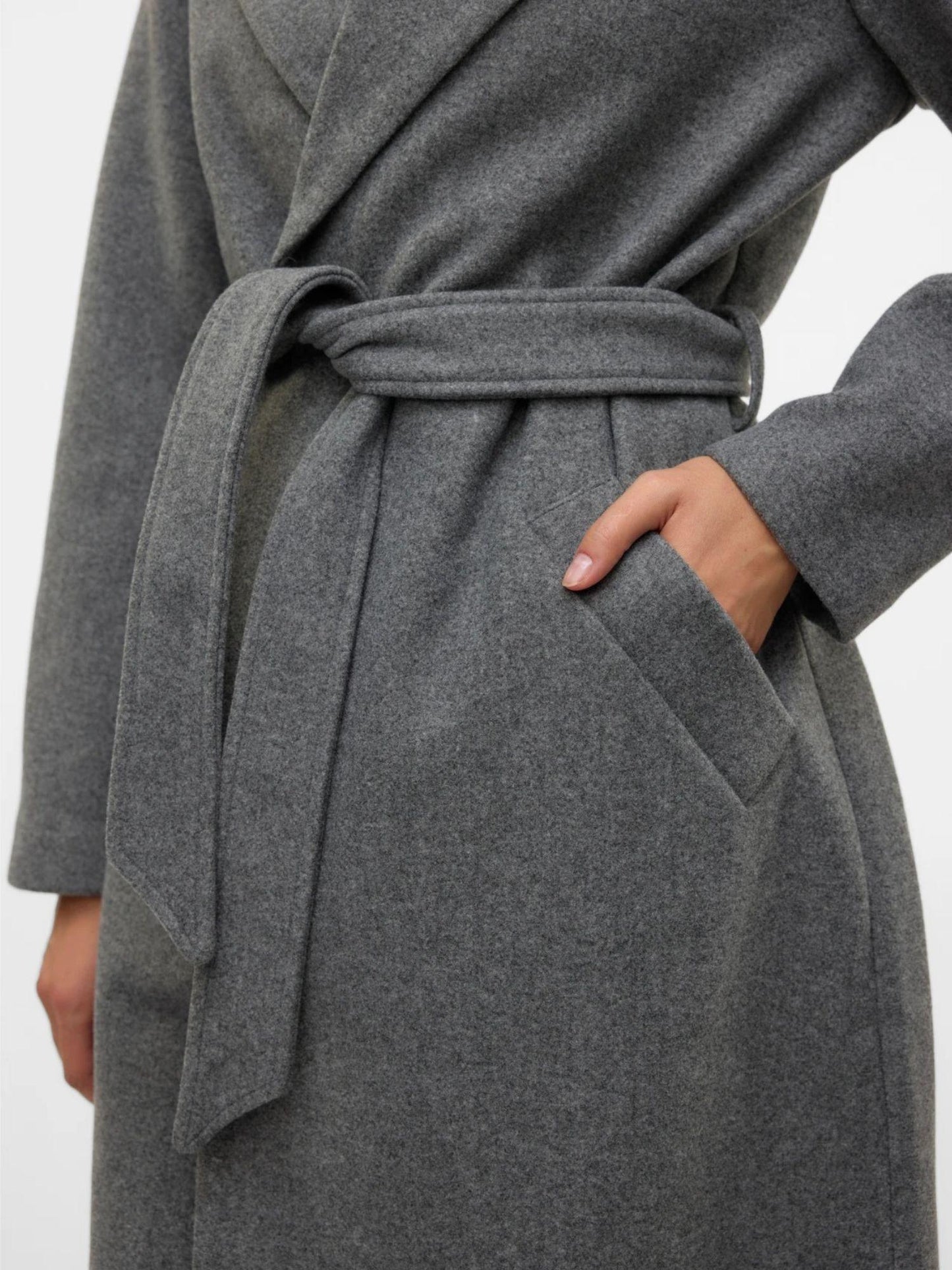 Vero Moda Cappotto Donna Fortuneaya Grigio Medio
