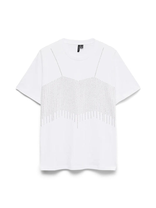 Vero Moda T-Shirt Donna Benedicte Bianco